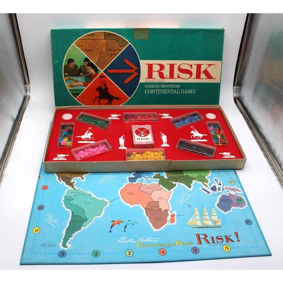 Parker Brothers Other - Vintage RISK Continental Board Game 1968 by Parker Brothers (no instructions)